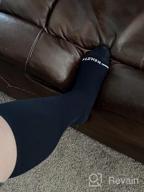 img 1 attached to NEWZILL Cotton Compression Dress Socks (15-20mmHg) for 🏃 Women & Men - Comfortable Stockings Ideal for Running review by Alex Barr