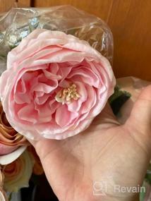 img 7 attached to 4 шт. Искусственные красные розы - UKELER Real Touch Austin Silk Flowers для домашнего декора, свадебной композиции и украшения вечеринки