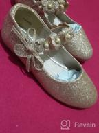 img 1 attached to 👞 PANDANINJIA Toddler Little Pearls Glitter Girls' Shoes: Stylish Flats for Your Little Ones review by Michael Tarlue