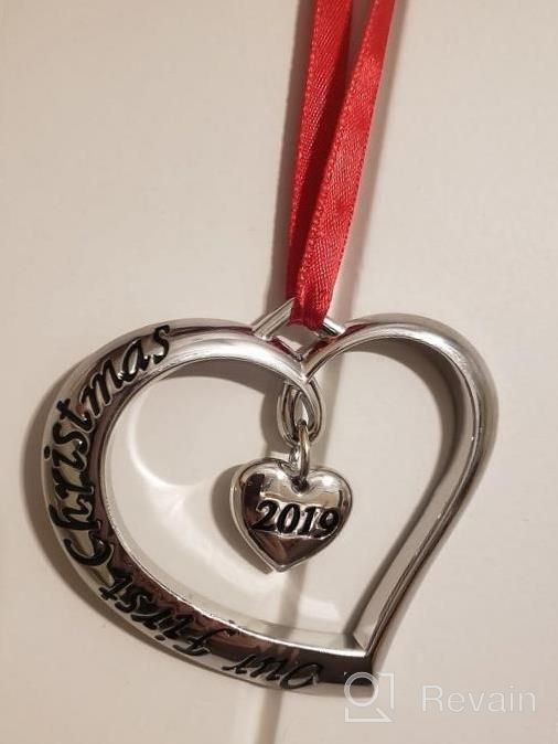 img 1 attached to Klikel 2022 Newlywed Ornament: Cherish Your First Christmas Together As Mr & Mrs review by Crystal Ford