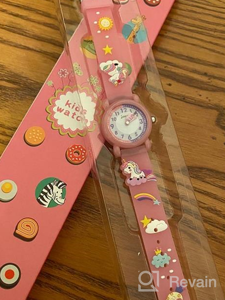 img 1 attached to Waterproof Unicorn Silicone Kids Watch - 3D 🦄 Cartoon Design for Girls Aged 3-10, Ideal Toddler Gift review by Bernadette Pacheco