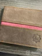 img 1 attached to Minimalist Bi Fold Leather Wallet Blocking review by Daveon Jumps
