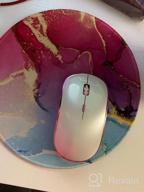 img 1 attached to Oriday Customized Round Gaming Mouse Pad - Aesthetic, Stylish Circular Desk Decor With Stitched Edge & Washable 8.7" X 8.7", 3Mm Thickness (Purple Ocean) review by Stephen Vasquez