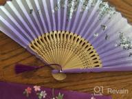 img 1 attached to Stay Cool And Fashionable With OMyTea'S "Sakura Love" Folding Hand Held Fan - Perfect For Weddings, Parties, And Church Events In Gorgeous Purple review by Robert Mulrooney