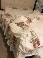 img 1 attached to Queen Size FADFAY 4-Piece Shabby Pink Rose Floral Print Cotton Bedding Set With Ruffles And Bedskirt - Farmhouse Style review by Susannah Whitebird