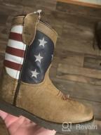 img 1 attached to Kids' Smoky Mountain Boots - Stars & Stripes Series - Western Boot with Square Toe, Leather Upper, Rubber Sole, Block Heel, and Tricot Lining review by Matt White