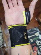 img 1 attached to BERTER Wrist Wraps With Thumb Support - 2 Pack Compression Straps For Gym & Weightlifting - Men & Women review by Micah Manus