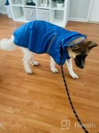 img 1 attached to Waterproof Dog Raincoat With Adjustable Belly Strap, Leash Hole & Reflective Strip - Lightweight Breathable Hoodie Jacket For Medium Large Dogs - Easy To Wear review by Trendsetters Hare