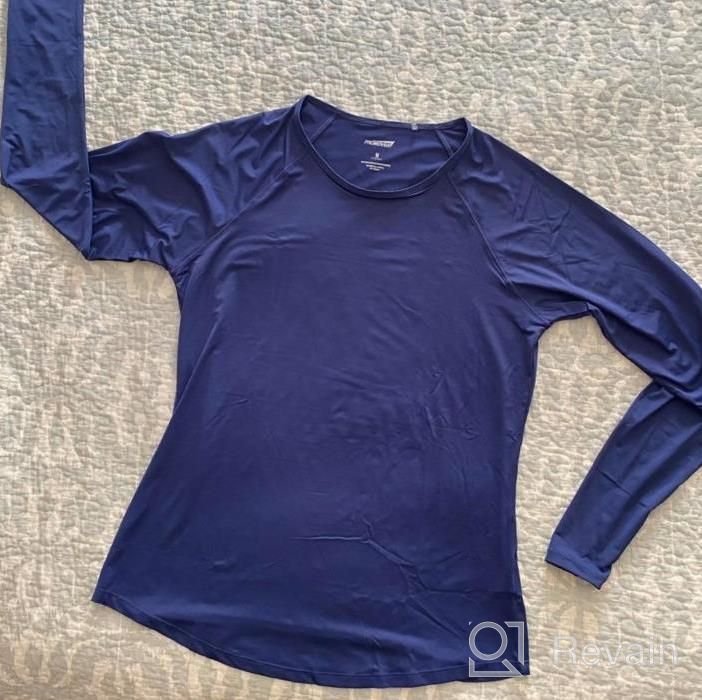 img 1 attached to Women'S Quick Dry Long Sleeve Scoop Neck Workout Shirts With UPF 50+ Sun Protection - Perfect For Yoga And Activewear review by Corey Michaels