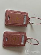 img 1 attached to ACdream Leather Luggage Tags 2 Pack With Privacy Cover - Stunning Glitter Rose Design For Backpacks, Suitcases, And Travel Bags - Perfect Identifiers For Women, Men, Adults, And Kids On Cruises review by Daniel Delgado