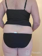 img 1 attached to Flattering And Functional: Women'S Two Piece Tankini Swimsuit With Tummy Control And Ruched Tank Top review by Lily Ellison