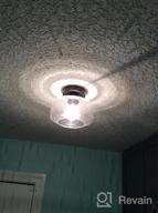 img 1 attached to Clear Glass Shade Ceiling Light Fixture With Brushed Nickel Base For Hallway, Entryway, And Porch - TeHenoo Semi Flush Mount review by Jason Bollinger