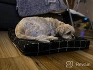 img 1 attached to Comfort Your Pup With The Barkbox Large Memory Foam Dog Bed For Orthopedic Joint Relief In Plush Grey. review by James Gibson