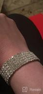 img 1 attached to Yumei Jewelry 5 Strand Rhinestone Stretch Bracelet: Elegant Silver-tone Sparkling Bridal Tennis Bangle review by Robert Robertson