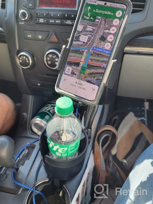 img 1 attached to 2-In-1 Car Cup Holder Phone Mount - 360° Rotation, Adjustable Base & Large Bottle Adapter! review by Jim Martin