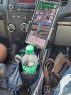 img 1 attached to 2-In-1 Car Cup Holder Phone Mount - 360° Rotation, Adjustable Base & Large Bottle Adapter! review by Jim Martin