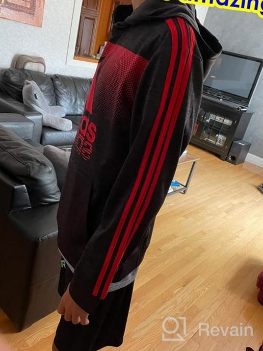 img 1 attached to Adidas Horizon Pullover Hoodie 👕 Heather Boys' Clothing: Stay Active in Style review by Joshua Follansbee