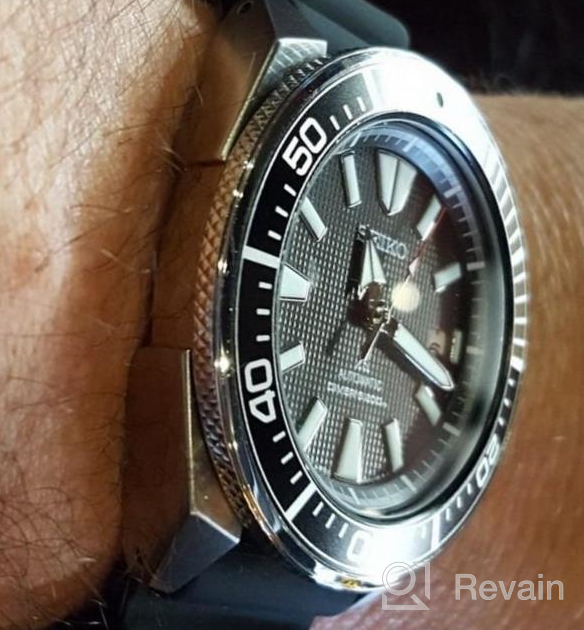 img 1 attached to Seiko Prospex Samurai SRPB51: Stainless Steel Automatic Dive Watch - 200m Water Resistance review by Dawn Bias