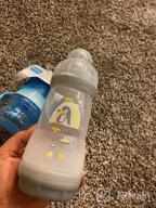 img 1 attached to Reduce Colic With MAM Easy Start Matte Anti-Colic Baby Bottles (2 Count) - Medium Flow Nipples, Unisex Design - 9 Oz Size review by Erica Noble