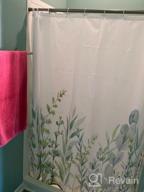 img 1 attached to Transform Your Bathroom Into A Tropical Oasis With Alishomtll'S Blue Green Floral Shower Curtain - Waterproof And Comes With 12 Hooks! review by Nathan Hutchinson