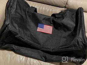 img 5 attached to Gothamite 36-дюймовая американская спортивная сумка с флагом США - сверхмощная складная складная сумка на молнии и военная спортивная очень большая сумка для переноски багажа