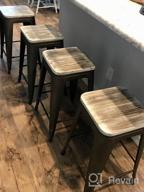 img 1 attached to Enhance Your Space With UrbanMod'S 24 Inches Metal Barstool Set Of 4 In Orange - Perfect For Home, Patio, Kitchen Island, Restaurant, And More! review by Darrell Kiley