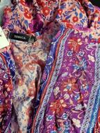 img 1 attached to Women'S Summer Floral Print Wrap V Neck A Line Beach Mini Dress By ZESICA review by Tiffany Fuller