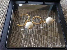 img 6 attached to Серьги-кольца с жемчугом в стиле барокко: серебро 925 пробы с золотым покрытием 18 карат - легкие и гипоаллергенные для женщин всех возрастов!