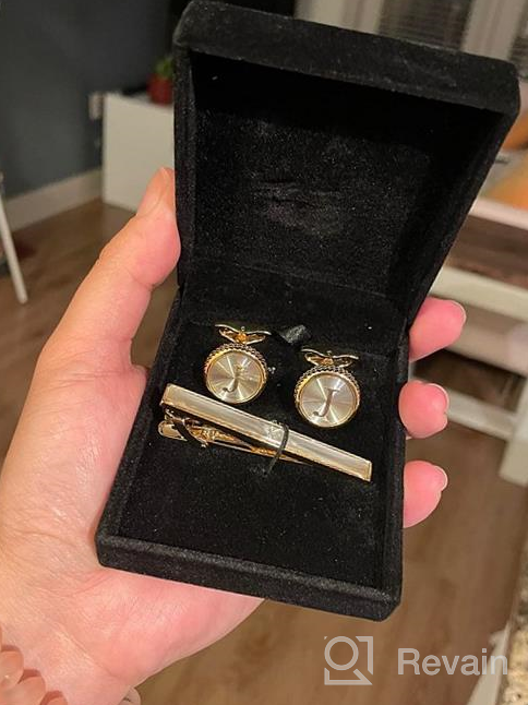 img 1 attached to 👔 LOLIAS Cufflinks Alphabet Collection: Elevate Your Style with Classy Business and Wedding Accessories for Men - Cuff Links, Shirt Studs & Tie Clips review by Jamal Sandridge