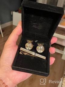 img 5 attached to 👔 LOLIAS Cufflinks Alphabet Collection: Elevate Your Style with Classy Business and Wedding Accessories for Men - Cuff Links, Shirt Studs & Tie Clips