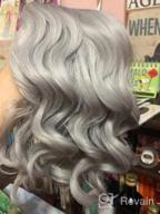 img 1 attached to 14 Inch Short Ombre Curly Wavy Synthetic Bob Grey Pastel Wig - Natural Looking Cosplay Costume For Women & Girls review by Tingate Skrbec