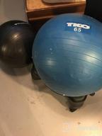 img 1 attached to Pharmedoc Exercise Ball Chair With Back Support For Home And Office W/Exercise Yoga Balance Ball, Pump, Removable Back & Lockable Wheels review by Dave Albright