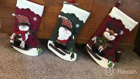 img 5 attached to 4-Pack 18" Christmas Stockings - Santa Snowman Reindeer Penguin Family Decor Set By Dreampark