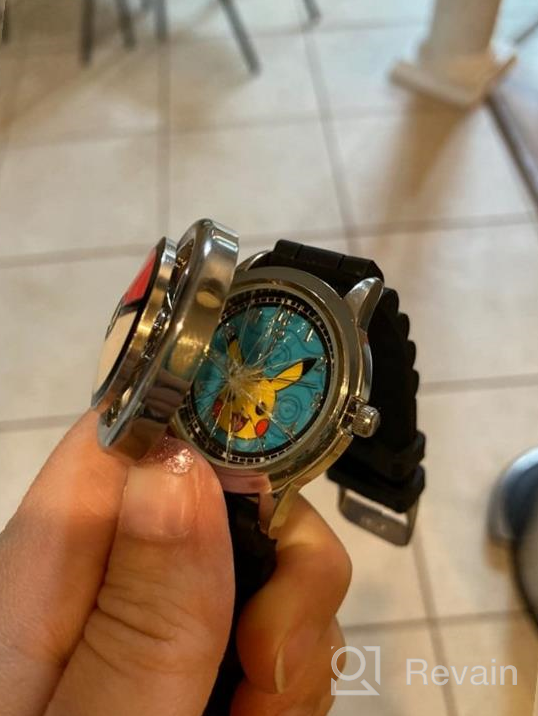 img 1 attached to Black Pokemon Boys' Analog Quartz Watch with Rubber Strap, 21 (Model: POK9056AZ) review by Eric Jones