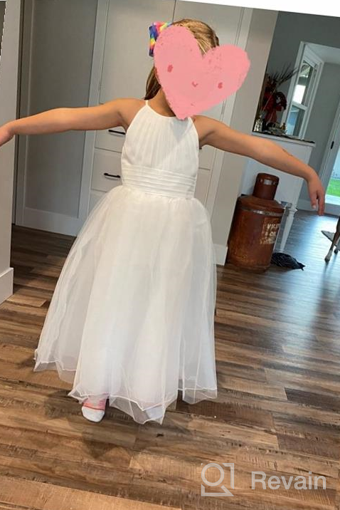 img 1 attached to 👧 Tulle Chiffon Flower Girl Dresses for Weddings, Parties, and Pageants by Abaowedding review by Sara Mahoney