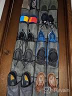 img 1 attached to 24-Pocket Shoe Organizer, Hanging Shoe Holder With Large Fabric Compartments For Men'S Sneakers, Women'S High Heels, And Slippers - Grey, 61.4'' X 22'' review by Eric Nelson