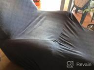 img 1 attached to Super Stretch Recliner Chair Covers - Form Fitted Slipcovers For Standard And Oversized Power Lift Recliners - Soft Thick Jacquard Fabric - Black - Pack Of 2 By H.VERSAILTEX review by Monica Kittling
