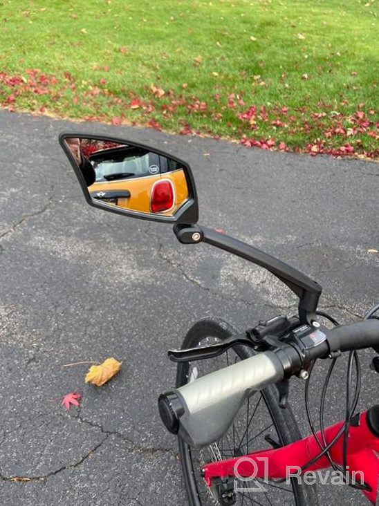 img 1 attached to 2022 BriskMore Handlebar Bicycle Mirror: Adjustable & Rotatable Rearview Mirror With Scratch-Resistant Glass Lens For Left Or Right Side Safety review by Jason Rodman