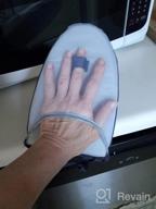 img 1 attached to Protect Your Hands While Steaming: CINPIUK Garment Steamer Mitt In Blue & White - Heat Resistant And Anti Steam Glove review by Kevin Griffin