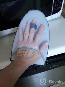 img 6 attached to Protect Your Hands While Steaming: CINPIUK Garment Steamer Mitt In Blue & White - Heat Resistant And Anti Steam Glove