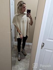 img 6 attached to Stay Cozy And Chic With Our Women'S Turtleneck Pullover Poncho Sweater - Knitted Shawl Wrap Collection