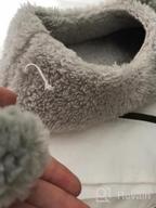img 1 attached to GaraTia Warm Indoor Slippers For Women Fleece Plush Bedroom Winter Boots White Low Top review by Gabriela Warner