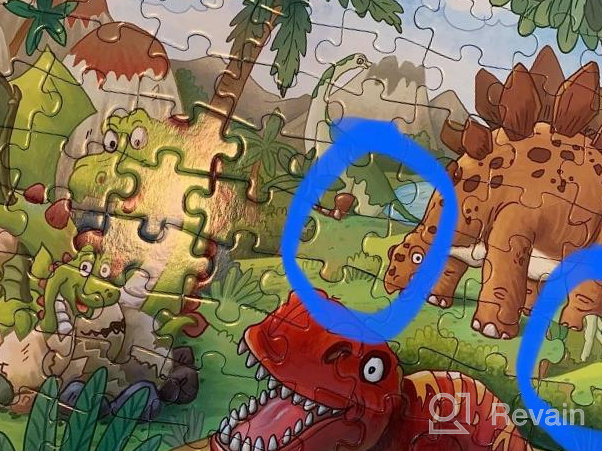 img 1 attached to Dino-Rific Fun: 100 Piece Age Of Dinosaur Jigsaw Puzzles For Kids 4-8 - Educational Toys For Learning And Play! review by Megan Holtz