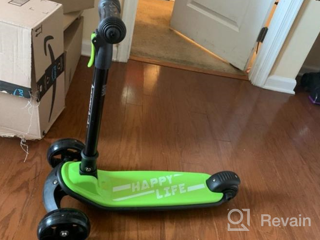 img 1 attached to Get Your Kids Rolling With The Besrey Toddler Kick Scooter - Foldable & Adjustable With LED Light Wheels And Rear Brake! review by Scott Decoteau