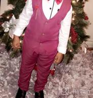 img 1 attached to Christmas Boys Suits Set: Long Sleeve Shirts + Vest + Pants + Bow Tie | Toddler Boy Outfits | 4pcs Kids Sets | Children Tuxedos review by Jeremy Monroe