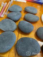 img 1 attached to 50 Count Black Flat & Smooth Kindness Rocks For Painting, Decoration, And Crafts - Hand Picked 1.5 To 2.7 Inch Medium & Small Rocks By Lifetop review by Carl Henderson