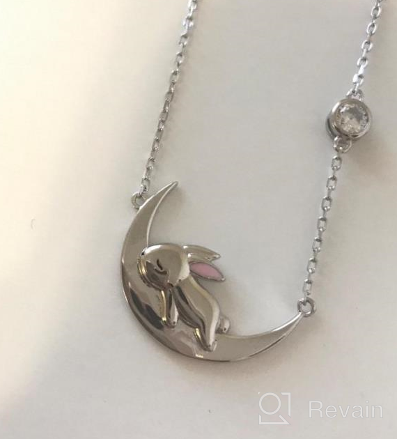 img 1 attached to 925 Sterling Silver Animal Moon Pendant Necklace Women Birthday Jewelry Gift review by Yadira Gray