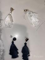 img 1 attached to Bohemian Handmade Rattan Earrings With Tassels And Geometric Details - Lightweight Acrylic Design For Women And Girls - Statement Woven Straw Wicker Hoop Drop Dangle Earrings In Pairs - Hazms 4-9 review by Ryan Cross