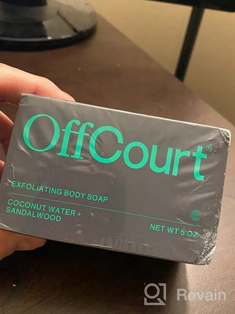 img 1 attached to OffCourt Exfoliating Body Soap - Best Cleansing Soap with Medium Strength Fresh Fig Leaves Scent for all Skin Types, Non-Drying Bar, 5oz 1 Pack; Perfect for Men and Women review by Paul Mac