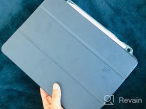 img 8 attached to Чехол Lumos X Series для iPad Pro 11: поэтический темно-синий, умная обложка с держателем для карандашей, тонкая подставка Trifold Folio, гибкая прозрачная задняя крышка из ТПУ — разработан для моделей 2020 и 2018 годов